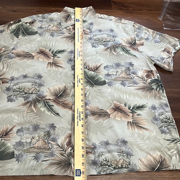 Mens Island Shores XL short sleeve button down chest pocket palms - Picture 5 of 12